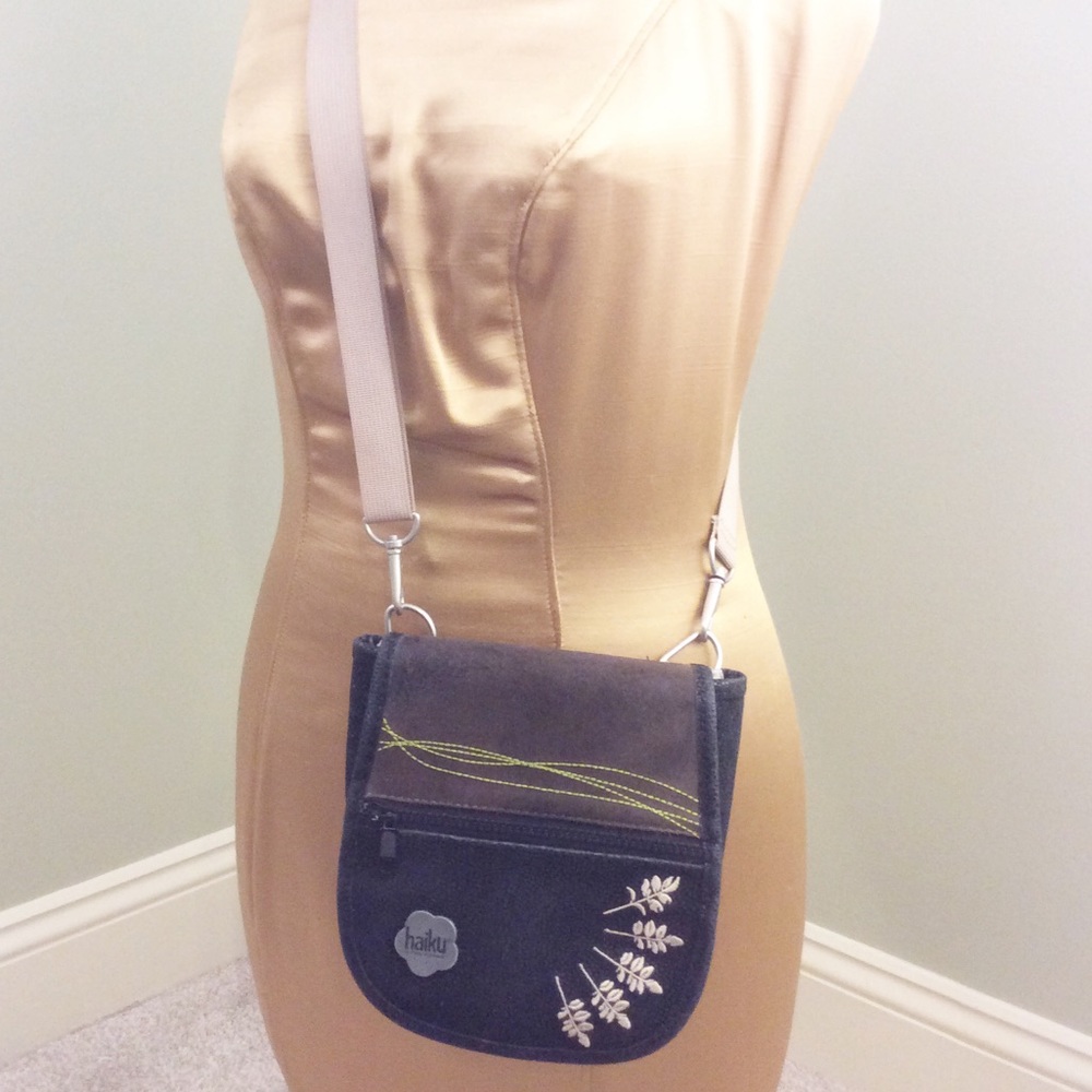 Haiku Embroidered Vegan “Grab Bag” Crossbody Purse
